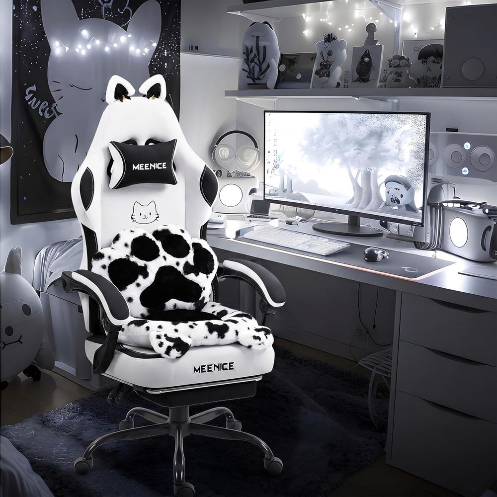 Gaming Chair Cushion - Игровое кресло с милыми кошачьими ушками