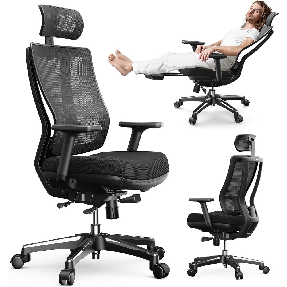 Gaming Chair Cushion - Регулируемое офисное кресло: эргономичное, с 3D-подлокотниками,