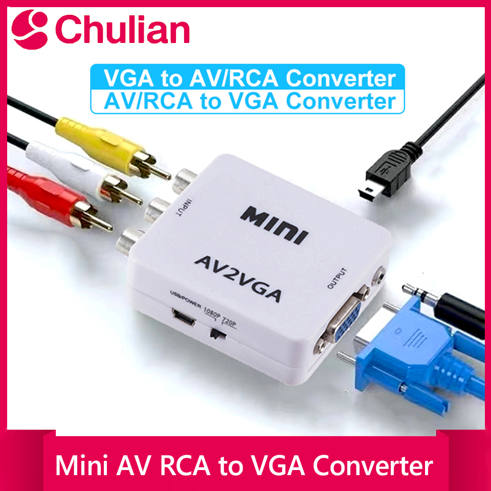 Конвертер VGA в AV 1080P, RCA- – обзор и цена Gaming Console Or Pc